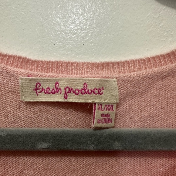 Fresh Produce Soft Pink Knit Top Slouchy Sweater Sz XL/XXL - Picture 3 of 6